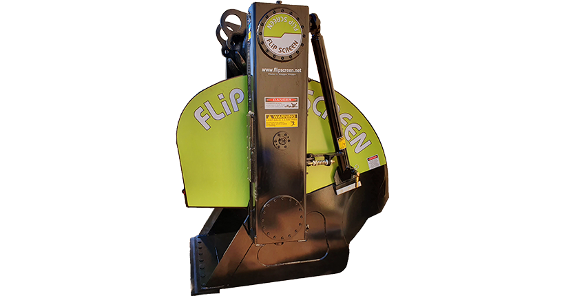 Flip Screen E-80 Screening Bucket Attachment