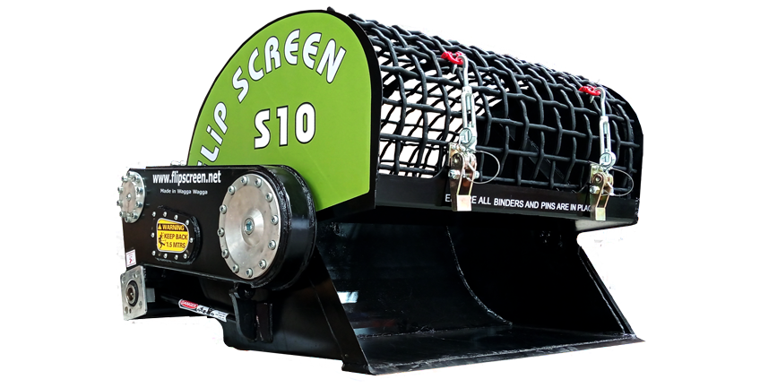 Flip Screen S-10 Screening Bucket Attachment