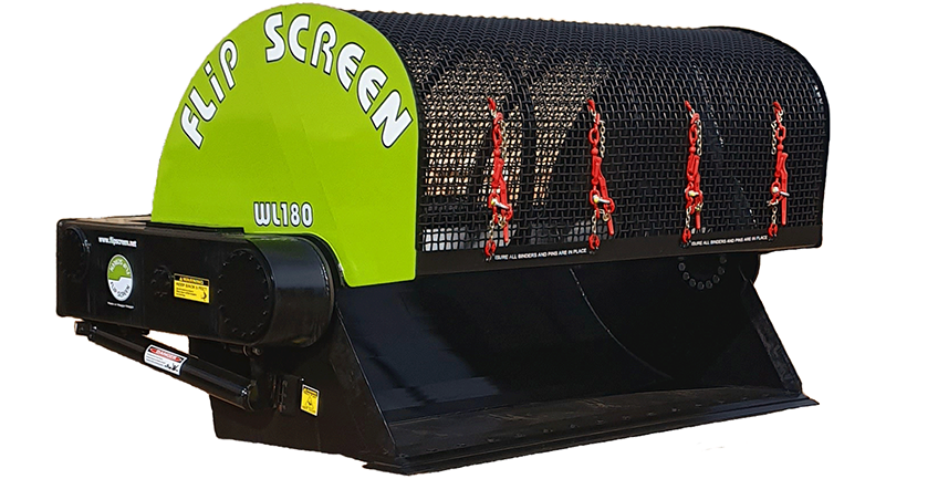 Flip Screen WL-180 Screening Bucket Attachment